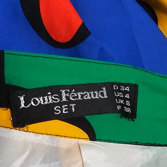 Louis Féraud Geometric Pleated Skirt – Vintage Designer - Picture 8 of 9